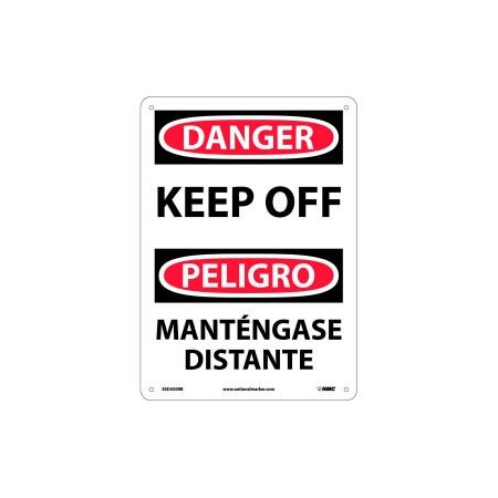 National Marker Co Bilingual Plastic Sign - Danger Keep Off ESD450RB